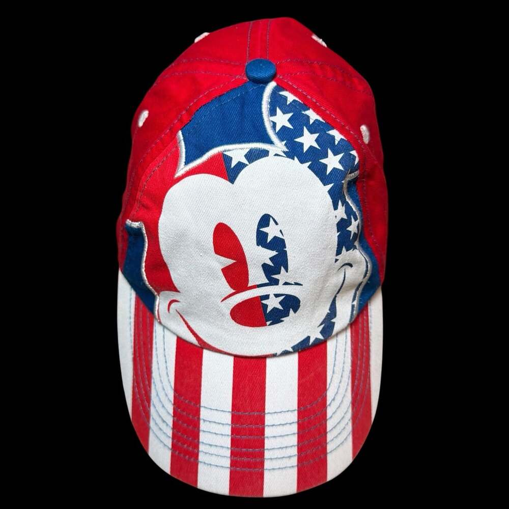 Disney Parks Mickey Mouse All-American Flag Baseball Cap Youth 54-57cm